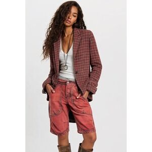 Drumohr Red Plaid Cotton Knit Blazer Jacket Made in Italy NWT Sz:IT48/38US